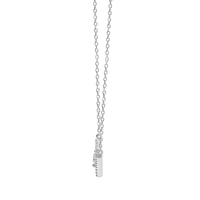 45cm Contour Solitaire Necklace with 0.32tw of Laboratory-Grown Diamonds in Sterling Silver and Platinum Pendants Bevilles 