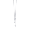 45cm Heart Key Pendant Necklace with 0.01tw of Laboratory-Grown Diamonds in Sterling Silver and Platinum Pendants Bevilles 