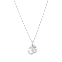 45cm Aum Necklace with 0.18tw of Laboratory-Grown Diamonds in Sterling Silver and Platinum Pendants Bevilles 