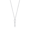 45cm Aum Necklace with 0.18tw of Laboratory-Grown Diamonds in Sterling Silver and Platinum Pendants Bevilles 