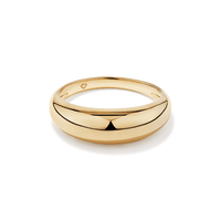 Polished Dome Ring in 18kt Yellow Gold Plated Sterling Silver Rings Bevilles 
