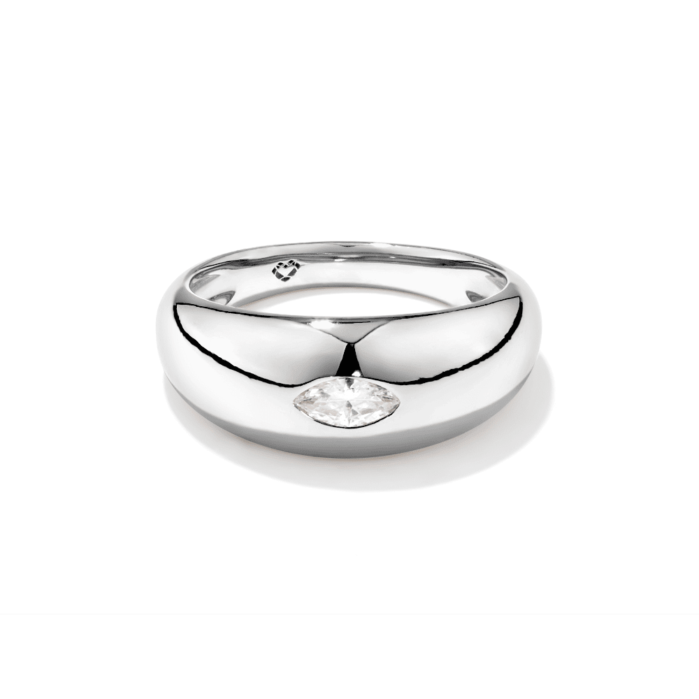 Marquise Cubic Zirconia Dome Ring in Sterling Silver Rings Bevilles 
