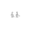 Treble Clef Stud Earrings in Sterling Silver Earrings Bevilles 