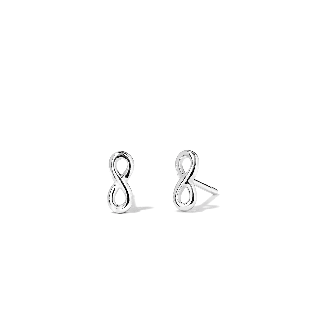 Infinity Stud Earrings in Sterling Silver Earrings Bevilles 