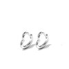 Heart Huggie Earrings in Sterling Silver Earrings Bevilles 