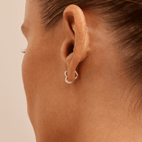 Heart Huggie Earrings in Sterling Silver Earrings Bevilles 