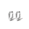 Paperclip Huggie Earrings in Sterling Silver Earrings Bevilles 