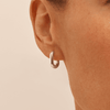 Paperclip Huggie Earrings in Sterling Silver Earrings Bevilles 