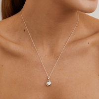 45cm Prong Set Solitaire Swirl Pendant Necklace with 1.00ct of Laboratory-Grown Diamonds in Sterling Silver Pendants Bevilles 