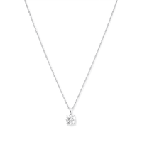 45cm Prong Set Solitaire Pendant Necklace with 1.00ct of Laboratory-Grown Diamonds in Sterling Silver Pendants Bevilles 