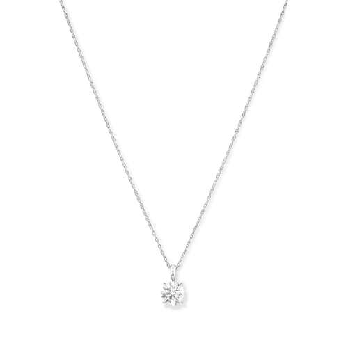 45cm Prong Set Solitaire Pendant Necklace with 1.00ct of Laboratory-Grown Diamonds in Sterling Silver Pendants Bevilles 