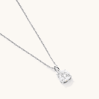 45cm Prong Set Solitaire Pendant Necklace with 1.00ct of Laboratory-Grown Diamonds in Sterling Silver Pendants Bevilles 