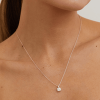 45cm Prong Set Solitaire Pendant Necklace with 1.00ct of Laboratory-Grown Diamonds in Sterling Silver Pendants Bevilles 