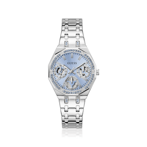Guess Quinn Quartz Multifunction Silver Tone Watch GW1009L1 Watches Guess 