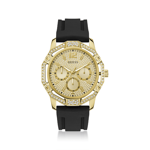Guess Regal Quartz Multifunction Black Silicone Watch GW0954G2 Watches Guess 