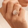 Pear Shaped Cluster Ring with 1.00tw of Laboratory-Grown Diamonds in 9kt Yellow Gold Rings Bevilles 