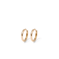 8mm Round Huggie Earrings in 9kt Yellow Gold Earrings Bevilles 