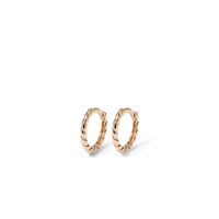 8mm Twist Huggie Earrings in 9kt Yellow Gold Earrings Bevilles 