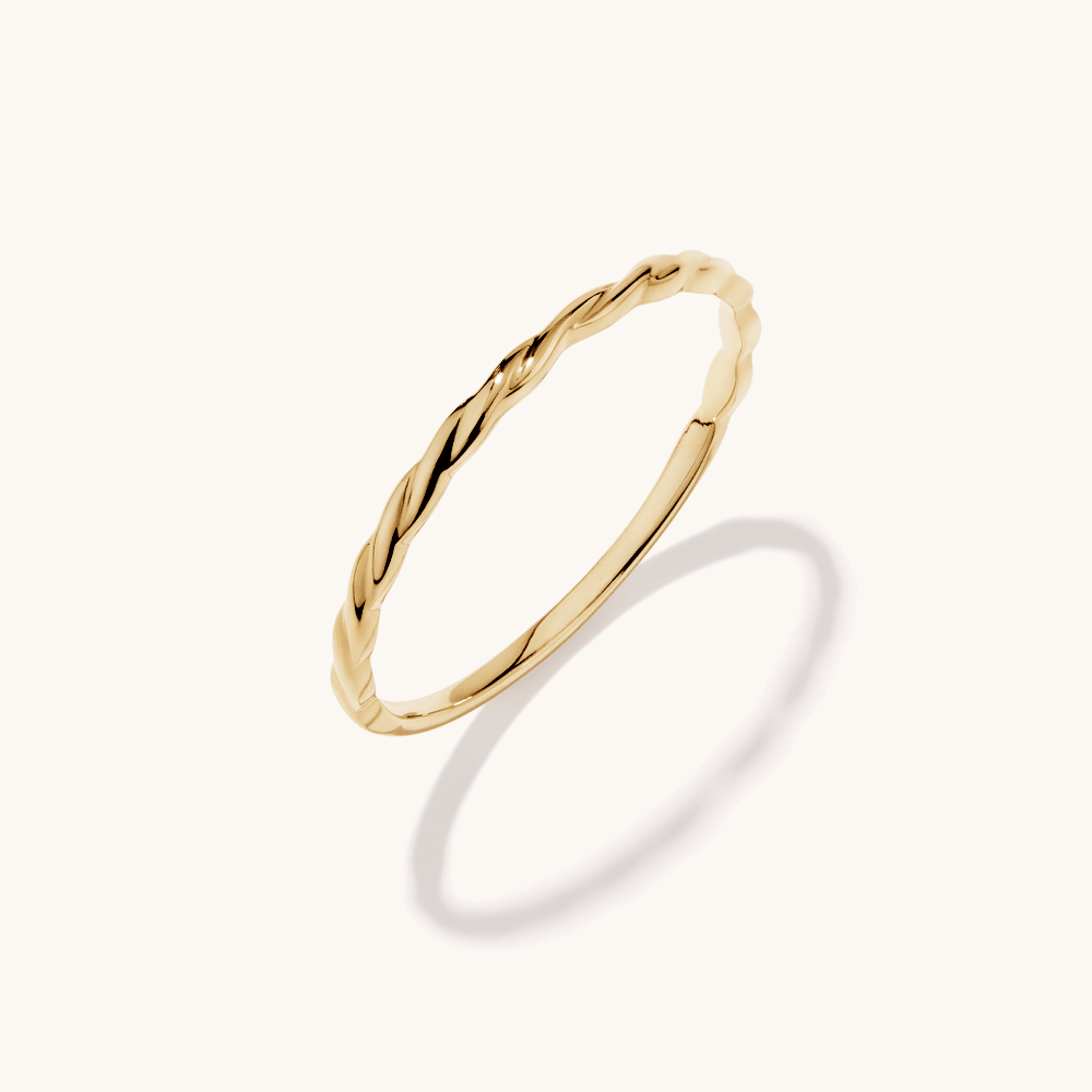 Twist Ring in 9kt Yellow Gold Rings Bevilles 