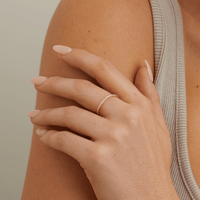 Cubic Zirconia Pave Chevron Ring in 9kt Yellow Gold Rings Bevilles 