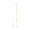 Cubic Zirconia Station Threader Earrings in 9kt Yellow Gold Earrings Bevilles 