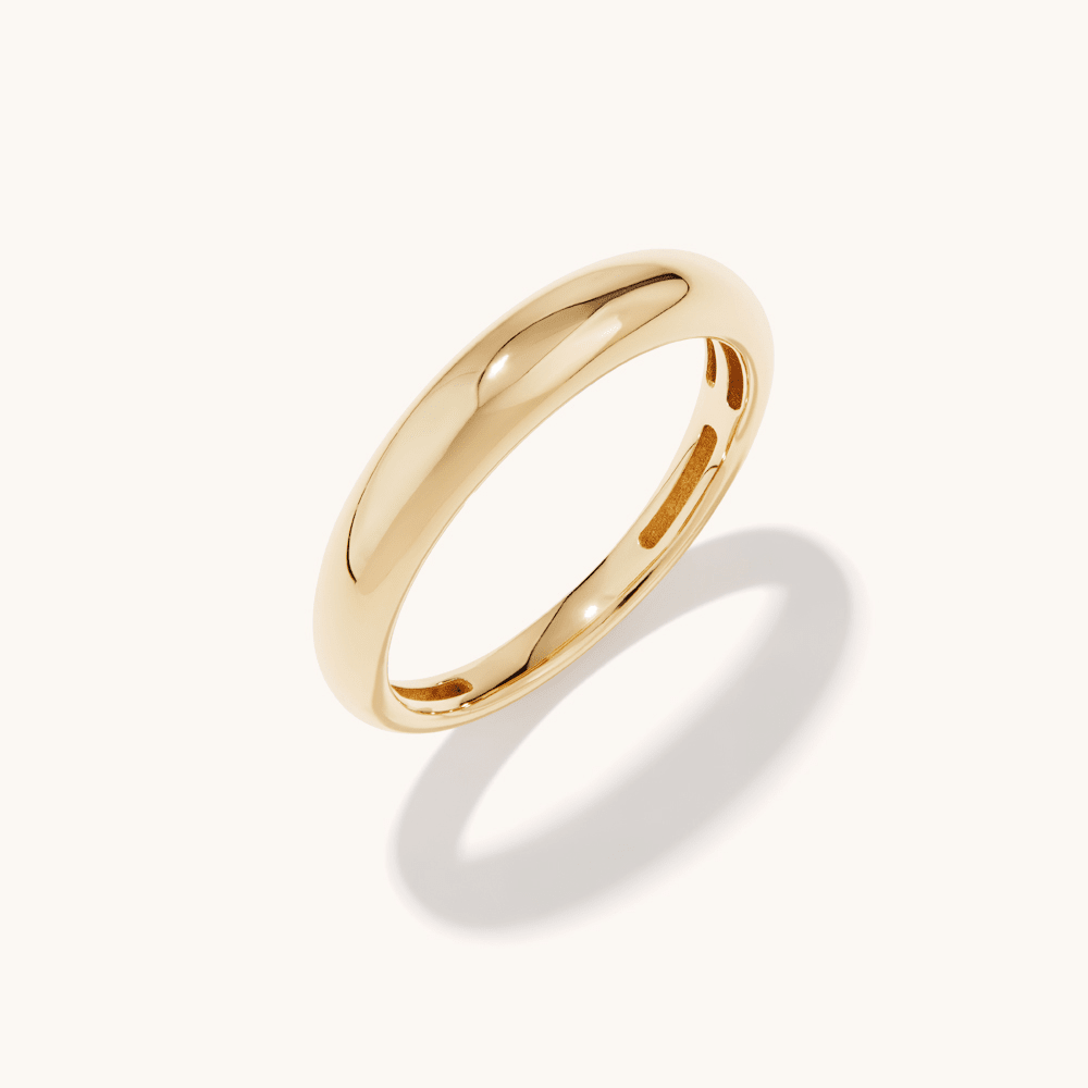 Slim Dome Ring in 9kt Yellow Gold Rings Bevilles 