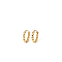 7mm Bead Huggie Earrings in 9kt Yellow Gold Earrings Bevilles 