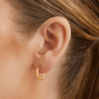 10mm Twist Hoop Earrings in 9kt Bonded Gold Earrings Bevilles 