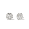 Halo Stud Earrings with 2.00tw of Laboratory-Grown Diamonds in Sterling Silver and Platinum Earrings Bevilles 