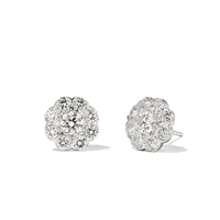 Halo Stud Earrings with 2.00tw of Laboratory-Grown Diamonds in Sterling Silver and Platinum Earrings Bevilles 