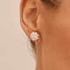 Halo Stud Earrings with 2.00tw of Laboratory-Grown Diamonds in Sterling Silver and Platinum Earrings Bevilles 