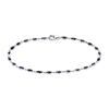 18cm Marquise Bezel Set Tennis Bracelet with Created Sapphire in Sterling Silver and Platinum Bracelets Bevilles 