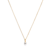 45cm Solitaire Bail Necklace with 0.15ct of Laboratory-Grown Diamonds in 9kt Yellow Gold Pendants Bevilles 
