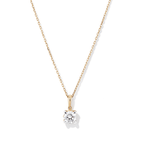 45cm 0.25ct Solitaire Laboratory-Grown Diamond Pendant Necklace in 9kt Yellow Gold Pendants Bevilles 