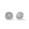Miracle Halo Stud Earrings with 0.10tw of Diamonds in Sterling Silver Earrings Bevilles 