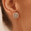 Miracle Halo Stud Earrings with 0.10tw of Diamonds in Sterling Silver Earrings Bevilles 