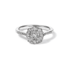 Round Shape Cluster Halo Ring with 0.15tw of Diamonds in Sterling Silver Rings Bevilles 