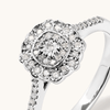 Round Shape Cluster Halo Ring with 0.15tw of Diamonds in Sterling Silver Rings Bevilles 