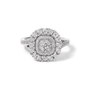 Round Brilliant Cut Miracle Set Cluster Ring with 0.15tw of Diamonds in Sterling Silver Rings Bevilles 