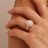 Round Brilliant Cut Miracle Set Cluster Ring with 0.15tw of Diamonds in Sterling Silver Rings Bevilles 