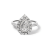Pear Shaped Cluster Ring with 0.15tw of Diamonds in Sterling Silver Rings Bevilles 