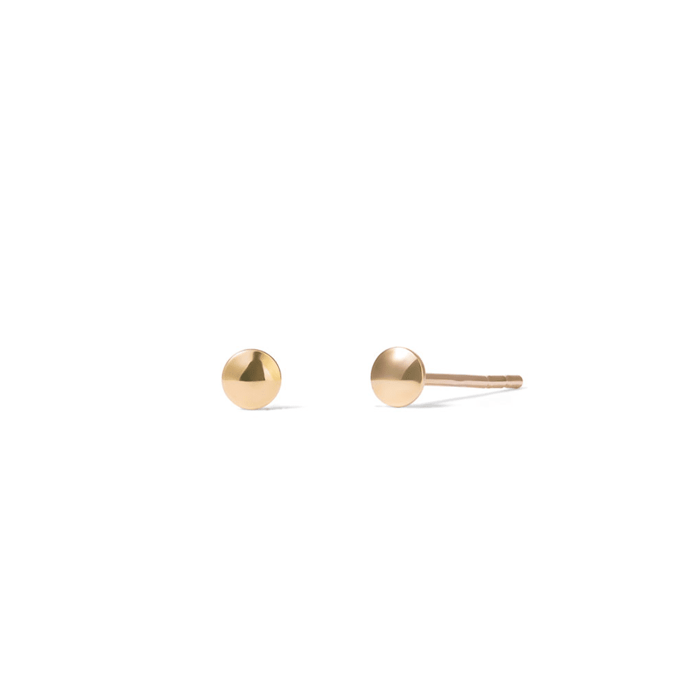 Disc Stud Earrings in 9kt Yellow Gold Earrings Bevilles 