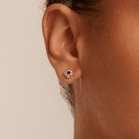 Twist Knot Stud Earrings in 9kt Yellow Gold Earrings Bevilles 