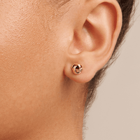 8mm Knot Stud Earrings in 9kt Yellow Gold Earrings Bevilles 