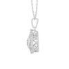 45cm Pear Shaped Pendant Necklace with 0.15tw of Diamonds in Sterling Silver Pendants Bevilles 