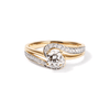 Solitaire Swirl Shoulder Ring with 0.70tw of Laboratory-Grown Diamonds in 9kt Yellow Gold Rings Bevilles 