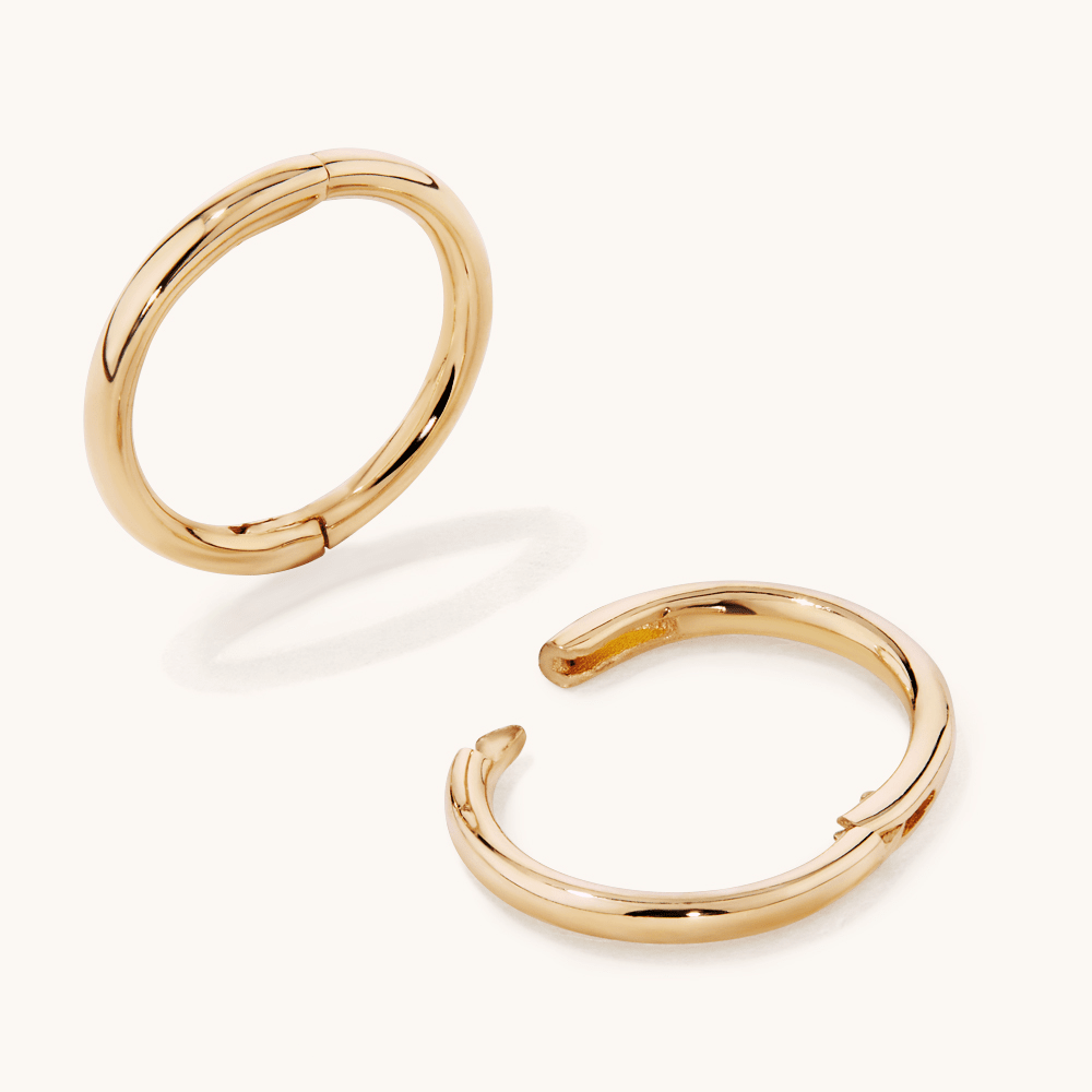 8mm Sleeper Earrings in 9kt Yellow Gold Earrings Bevilles 