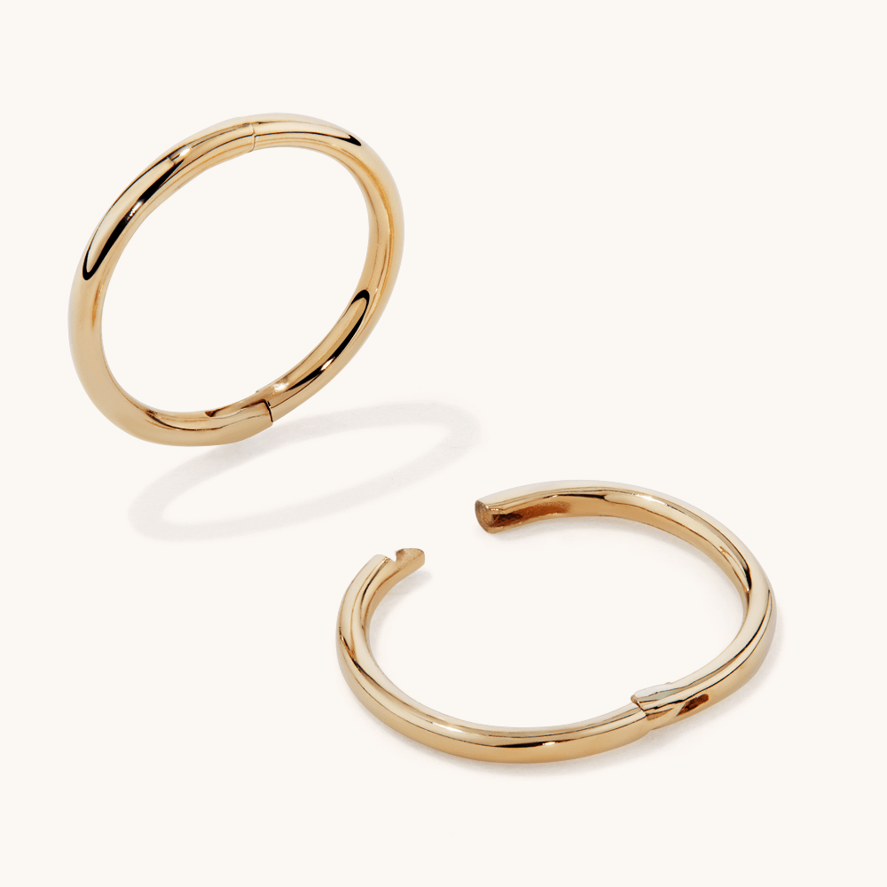 10mm Sleeper Earrings in 9kt Yellow Gold Earrings Bevilles 