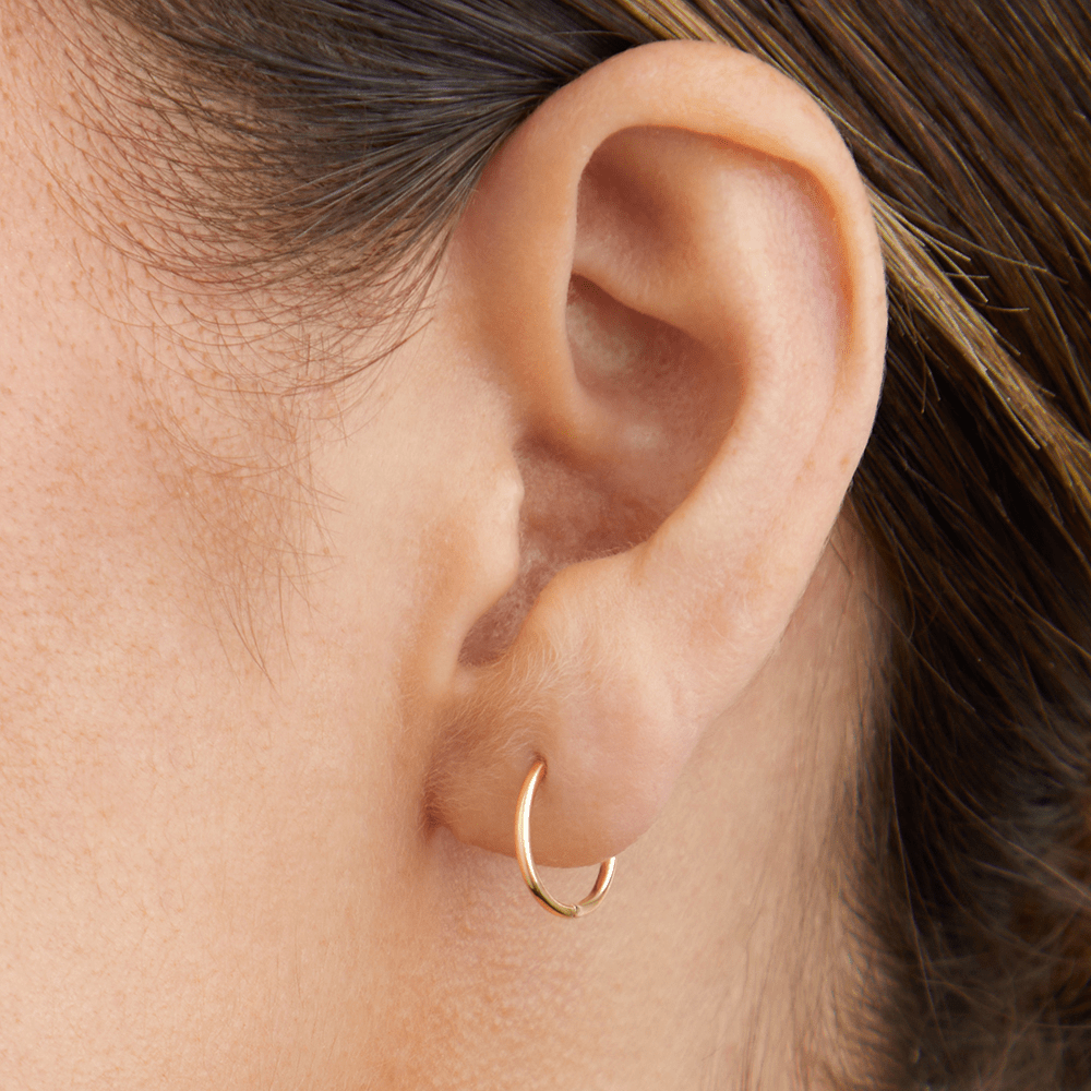 10mm Sleeper Earrings in 9kt Yellow Gold Earrings Bevilles 