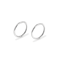 12mm Sleeper Earrings in 9kt White Gold Earrings Bevilles 